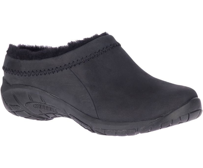 Buty Merrell Encore Ice 4 Leather - Slip Ons Damskie Merrell - Czarne [NXCEJ-1894]